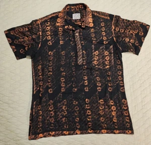 RAR Vintage NAKE'U AWI Handmade Hawaiihemd Herren Pullover Schwarz Orange - Bild 1 von 5