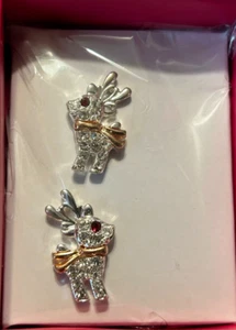 AVON Frosty Winter Earrings REINDEER Christmas NEW in Box - Picture 1 of 2