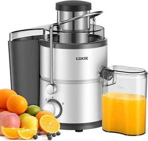 Juicer Machine800W Motor, GDOR with 3” Feed Chute, Dual for Fruits & Veggies - Picture 1 of 8