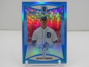 SCOTT GREEN 2008 BOWMAN CHROME DRAFT PROSPECTS BLUE REFRACTOR #18/99! TIGERS!