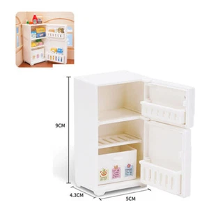 Dollhouse Miniature Refrigerator Mini Furniture Model Kitchen Scene Toy DIY 9cm - Picture 1 of 6