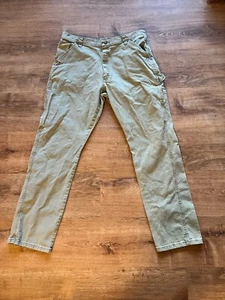 Wrangler Green Carpenter Utility Work Jeans Men's 38 X 34 - Picture 1 of 5