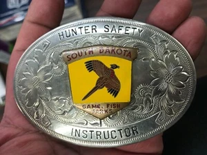 montana silversmith south dakota game fish parks hunter safety instructor buckle - Picture 1 of 4