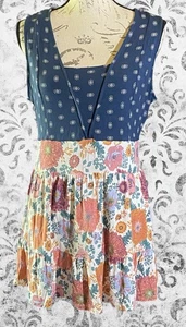 Cottage Matilda Jane Womens M Mixed Print Tunic Boho Ruffle Skirt Dress - Picture 1 of 7