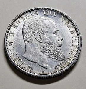 ALLEMAGNE Wurtemberg 2 Marks 1908 F Germany Deutchland - Picture 1 of 2