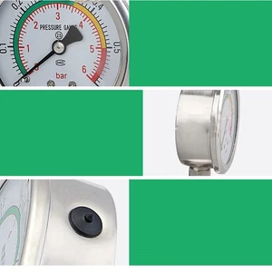 Pressure Gauge Manometer Beverage Cheese Clamp Type OD Tri Clamp Membrane - Picture 1 of 24