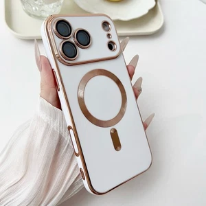 Handyhülle Für iPhone 17 Pro Max Air 16 15 14 13 Plating Magsafe Magnetic Cover - Bild 1 von 18