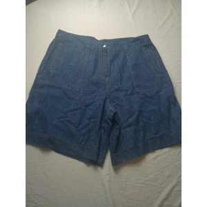 POETRY Hemp Cotton Demin Chambray Shorts Women High Rise NWT Size 14 - Picture 1 of 6