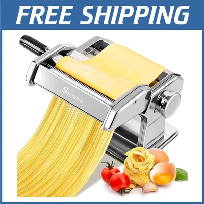 180 Roller Pasta Maker, 9 Thickness Settings, 2-in-1 Noodles - Image 1 of 4