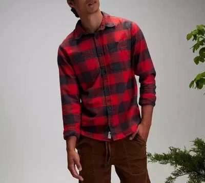 ALPINE DESIGN Flannel Shirt Men’s Small Mid Weight Red Gray Black Buffalo Plaid - Image 1 of 4
