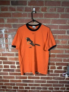 Vintage Y2K Baltimore Orioles Nike Center Swoosh Ringer Style Shirt Erwachsene Large - Bild 1 von 8