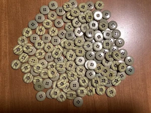 (150) Vtg.-GREEN STRIPED BUTTONS~.75”-Sewing~Button Lovers-JewelryMaking - Picture 1 of 2