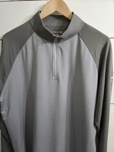 Peter Millar XL Crown Sport Performance 1/4 Zip Stretch Pullover Grey Nice - Picture 1 of 13