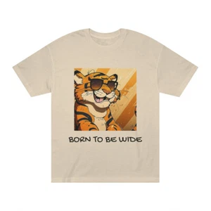 Unisex Classic Tee Tiger Born to be wide - Picture 1 of 13