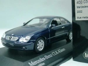 WOW EXTREMADAMENTE RARO Mercedes W209/C209 CLK240 2002 azul 1:43 Minichamps-AMG, chispa - Imagen 1 de 3