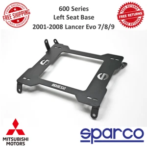 Sparco 600 Series Left Seat Base 3/16" Steel For 01-08 Lancer Evolution 7/8/9 - Picture 1 of 11