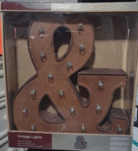 14" Tall LED Marquee Sign - Ampersand (&) - Rustic - Indoor Use Only NEW !!!!! - Picture 1 of 1