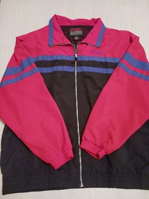 FUBU Sports Collection Blue, Red, Black Lightweight Jacket. Size XXL. - Image 1 of 4