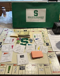 Vtg Michigan State University Spartan Monopoly Board Game MSU Spartanopoly C1980 - Picture 1 of 3