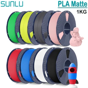 (BUY 6 GET 4 FREE,Add 10) SUNLU Matte PLA 3D Printer Filament 1.75mm PLA 1KG - Picture 1 of 24