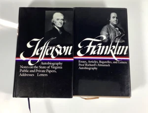 Jefferson ( with map) & Franklin Library of America lot of 2 - Imagen 1 de 7