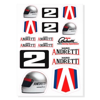 Mario Andretti F1 Formula One A4 Printed Vinyl Decal Sticker High Quality Kit - Image 1 of 2