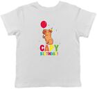 Funny Capy Birthday Kids T-Shirt Celebration Balloon Capybara Childrens Boy Girl