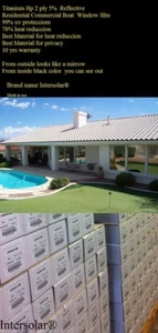 36" x50' Home Window Tint Titanium Reflective High Performance 2ply 05% - Picture 1 of 2