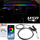 2 IN 1 RGB Dreamcolor Car LED Dashboard Center Console Panel Ambient Strip Light