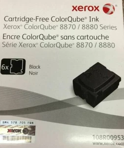 GENUINE XEROX ColorQube 8870 8880 Series Black 108R00953 108R953 6 inksticks - Picture 1 of 1