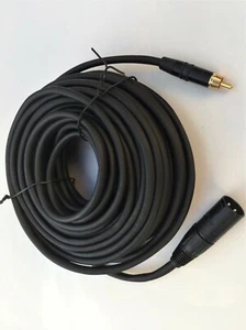 Cable de micrófono de audio blindado micrófono RCA neutrik XLR MACHO a Rean 25' ft - 100 ft - Imagen 1 de 2