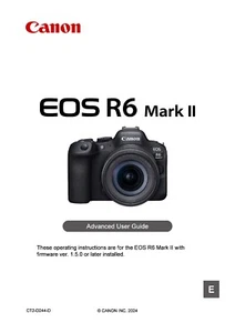 CANON R6 MKII CAMERA PRINTED INSTRUCTION MANUAL USER GUIDE 1079 PAGES free post - Picture 1 of 1