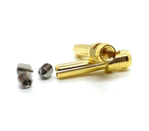 Connettore proiettile senza saldatura 5 mm maschio oversize placcato oro design solido RDC - Foto 1 di 2
