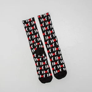 HUF Love Socks Black White Red — Men's Crew Socks — One Size Fits Most — NWT NEW - Picture 1 of 7