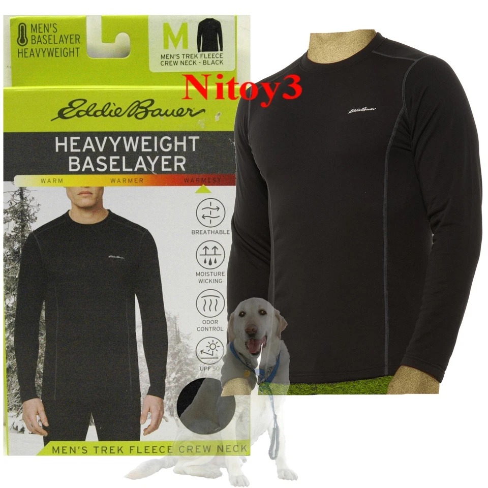 Eddie Bauer Heavyweight Base Layer Top-Odor Control Long Sleeve Men Med: 39-41" - Image 1 of 1