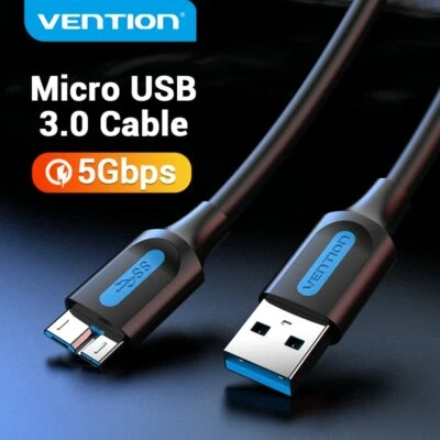 USB 3.0 Micro Kabel USB A auf Micro B Ladegerät für Samsung S5 Note 3 WD Festplatte - Bild 1 von 4