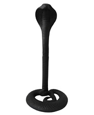 XL groß Deko Figur Schlange Kobra Metall Klapperschlange schwarz Skulptur Statue