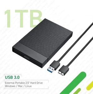 1TB /1000GB External Portable 2.5" Hard Drive HDD, Fast USB 3.0 :: 1Y Warranty - Afbeelding 1 van 2