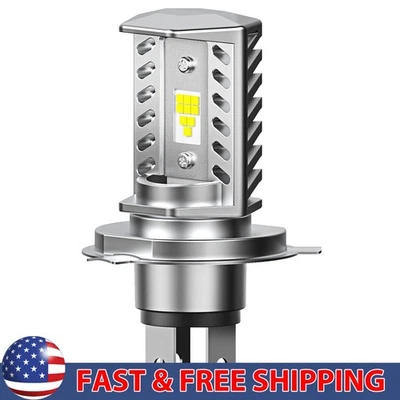 Motorcycle 9003 H4 LED Bulb Headlight HB2 HS1 P43t 6500K 1600LM Hi/Low Beam 2/4X - Image 1 of 4