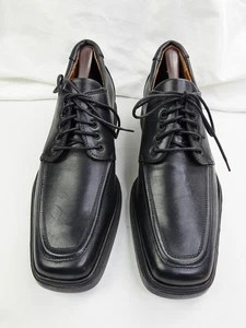 Vestido Ejecutivo Donald Pliner Hecho en Italia Hombres Talla 8 Cuero Negro Zapatos de Vestir - Imagen 1 de 14