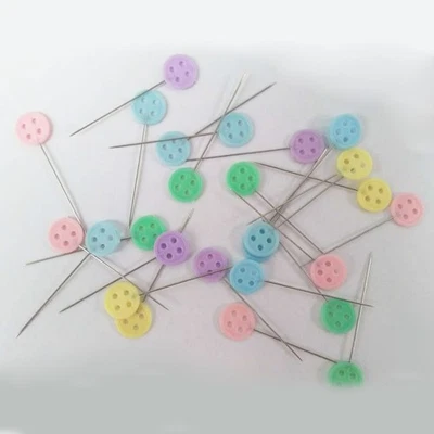  100 stücke Knopfkopf Gerade Stifte Flache Taste Kopf für DIY Sewing Crafts - Bild 1 von 4