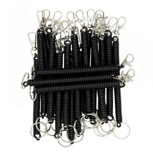 Retractable Coil Springs Keychain Coil Cord Keychain Holder Spring Coil Lanya... - Picture 1 of 8