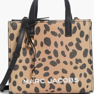 Bolso Bandolera Pequeño Marc Jacobs CUERO Leopardo Guepardo Cartera Foto 1 de 4