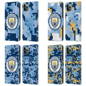 MAN CITY FC CAMOUFLAGE NUMÉRIQUE ÉTUI COQUE EN CUIR POUR APPLE iPHONE - Photo 1 sur 10
