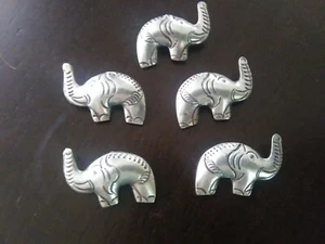 Vintage Elephant Drilled 1" Beads Tibetan Silver - Picture 1 of 3