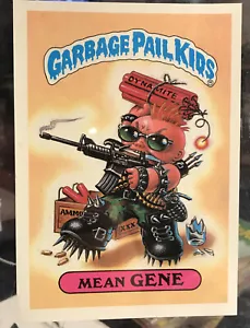 1986 Garbage Pail Kids GIANT 1st Series  5" x 7" Sticker Card  Mean Gene P1 - Picture 1 of 1