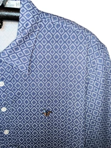 CRIQUET Players Golf Polo Shirt Sleepy Hollow Texas Logo Mens XL Geometric Blue - Picture 1 of 16