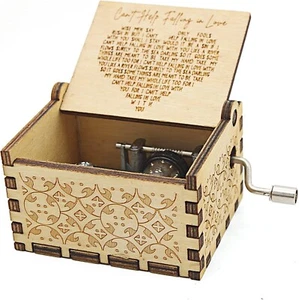 Antique Wood Love Music Box, Happy Birthday Music Box Gift - Picture 1 of 4