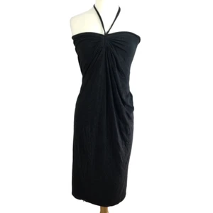 Linda Lundstrom Damen ärmelloses Jersey Neckholder Kleid anthrazit Größe 12 - Bild 1 von 12