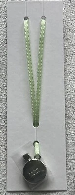 CHANEL Chance Parfum Charm Bottle Bracelet Purse Charm Green Silk Ribbon Silver - Image 1 of 4